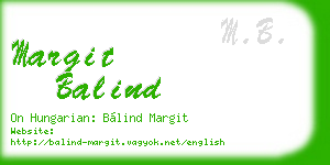 margit balind business card