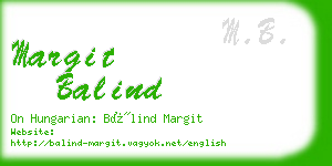 margit balind business card